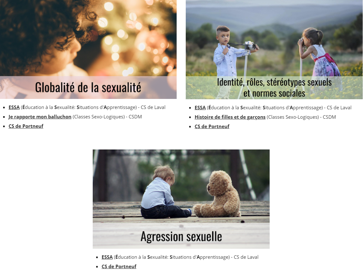 Plateforme « Éducation à La Sexualité RÉcit